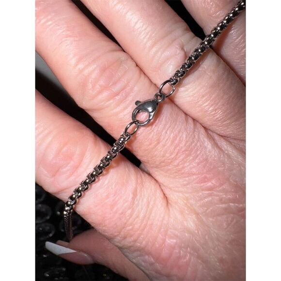 SRCOI Triple Loop Pendant w box chain Necklace Multicolor Hip Hop Trendy - Picture 7 of 8